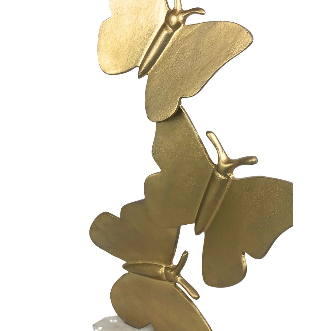 Escultura Mariposas Doradas