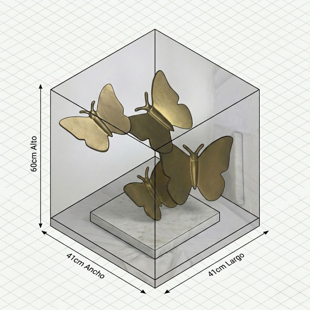 Escultura Mariposas Doradas