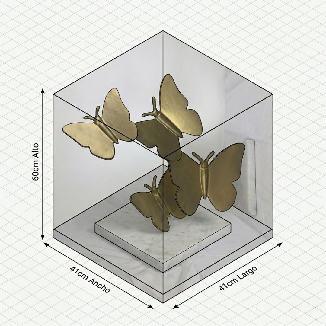 Escultura Mariposas Doradas