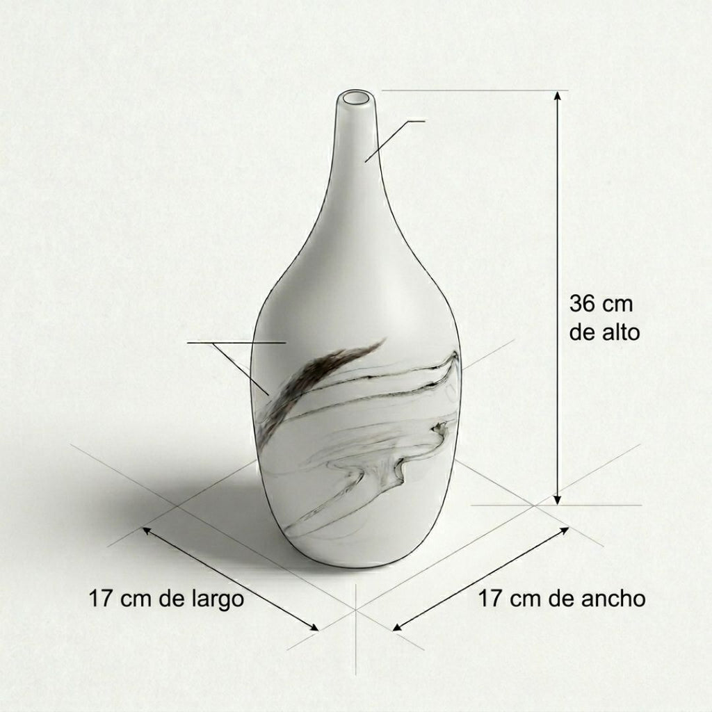 Jarrón Ópalo Marmoleado