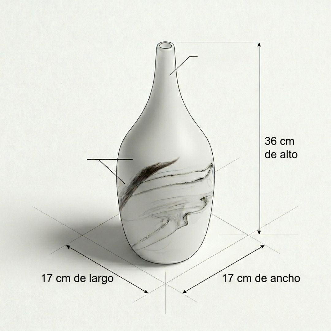 Jarrón Ópalo Marmoleado