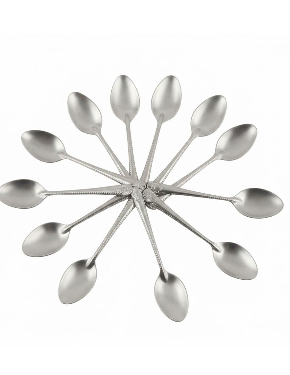 Set de 12 cucharas plateado