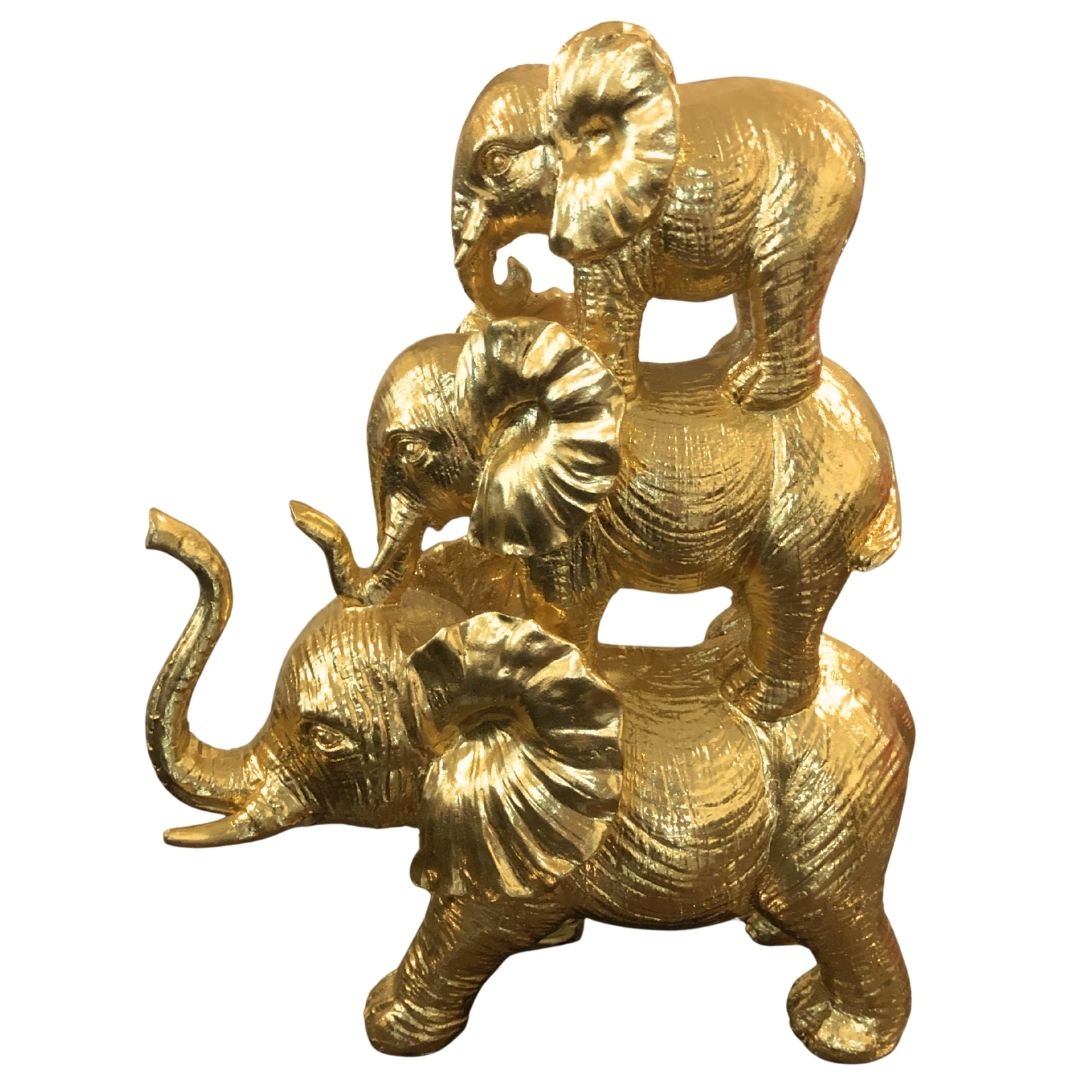 Elefante decorativo dorado