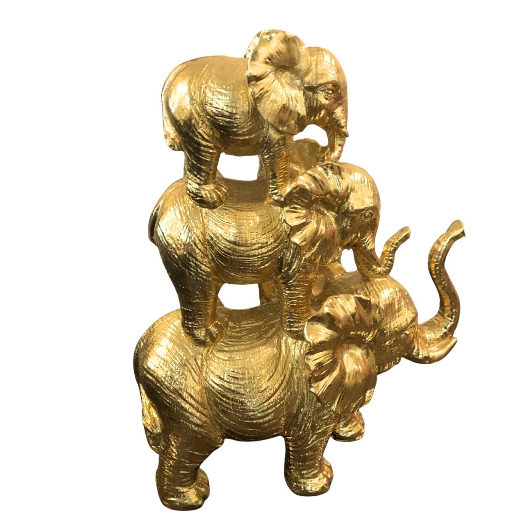 Elefante decorativo dorado