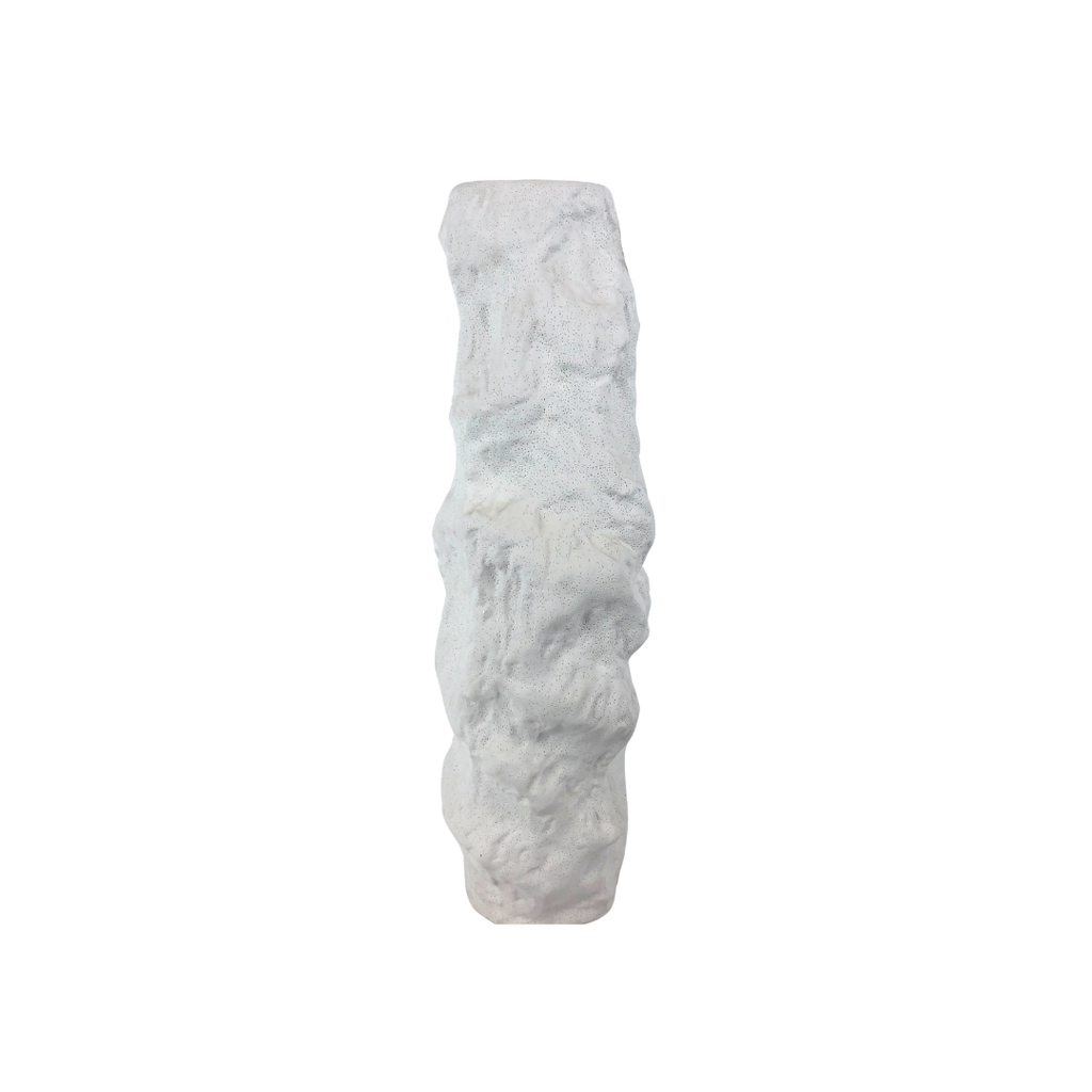Jarrón textuarizado blanco