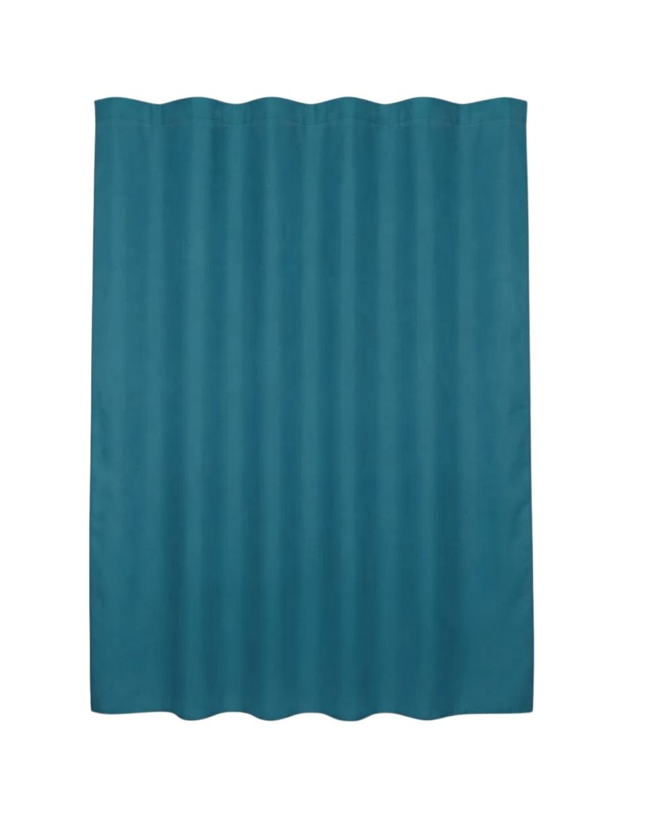Cortina de baño turquesa