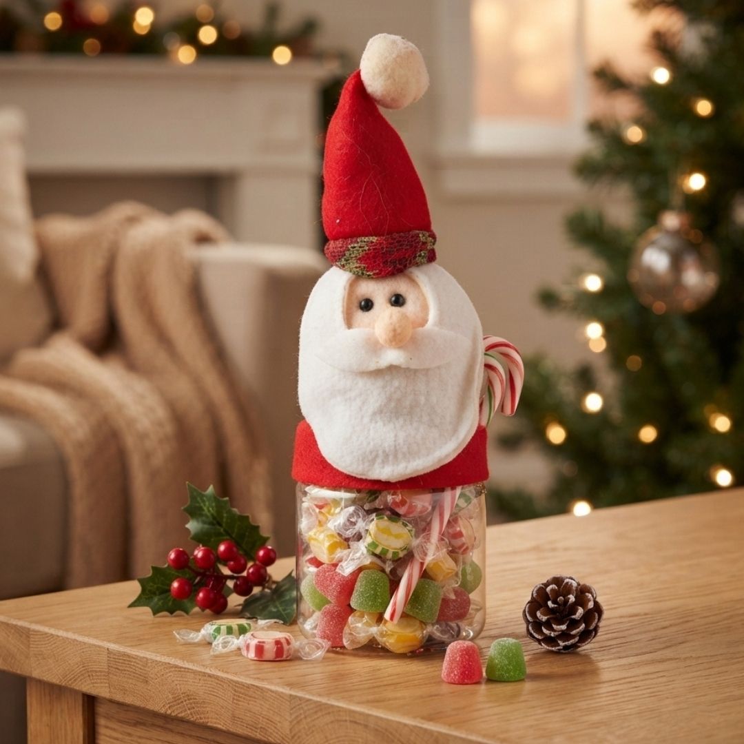 Tarro de dulces de plástico Santa Claus