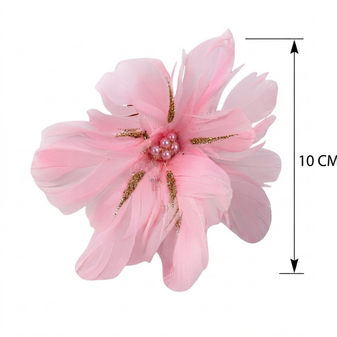 Broche flor rosa