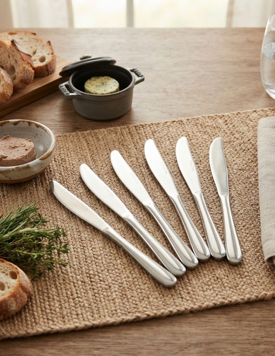 Set de 6 cuchillos plateado