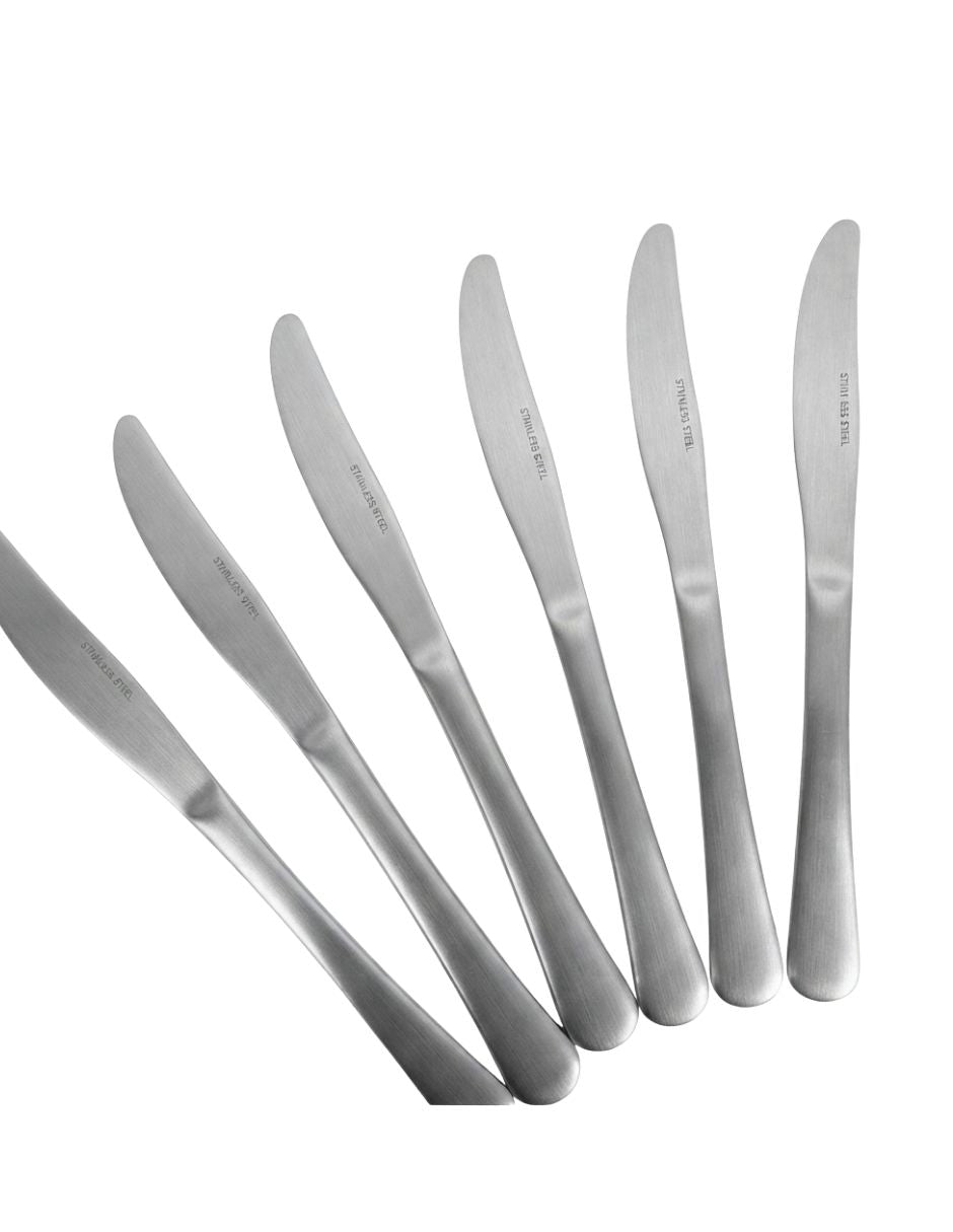 Set de 6 cuchillos plateado