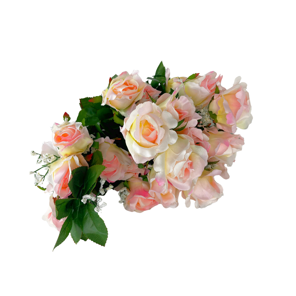 Ramo artificial rosa crema