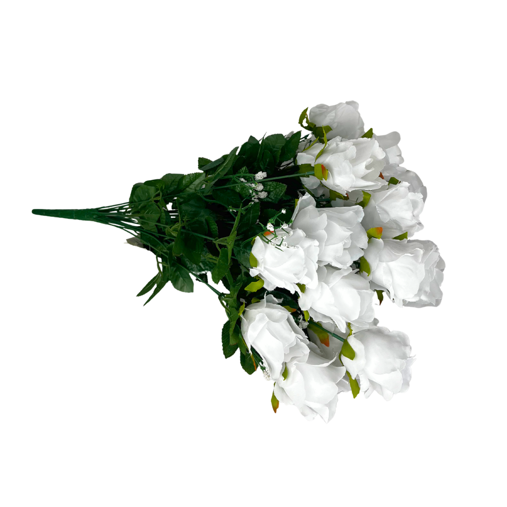 Ramo artificial rosa blanca