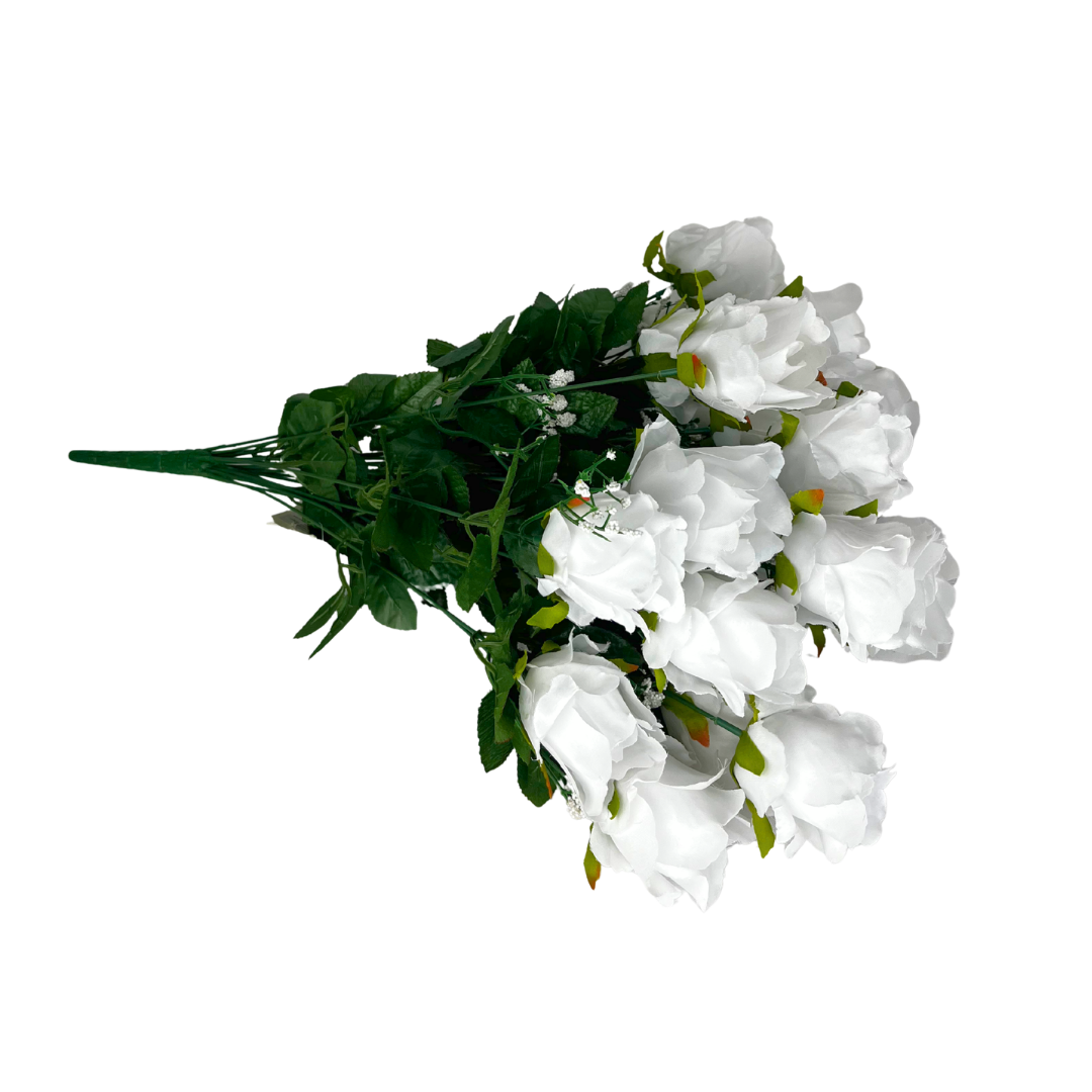 Ramo artificial rosa blanca