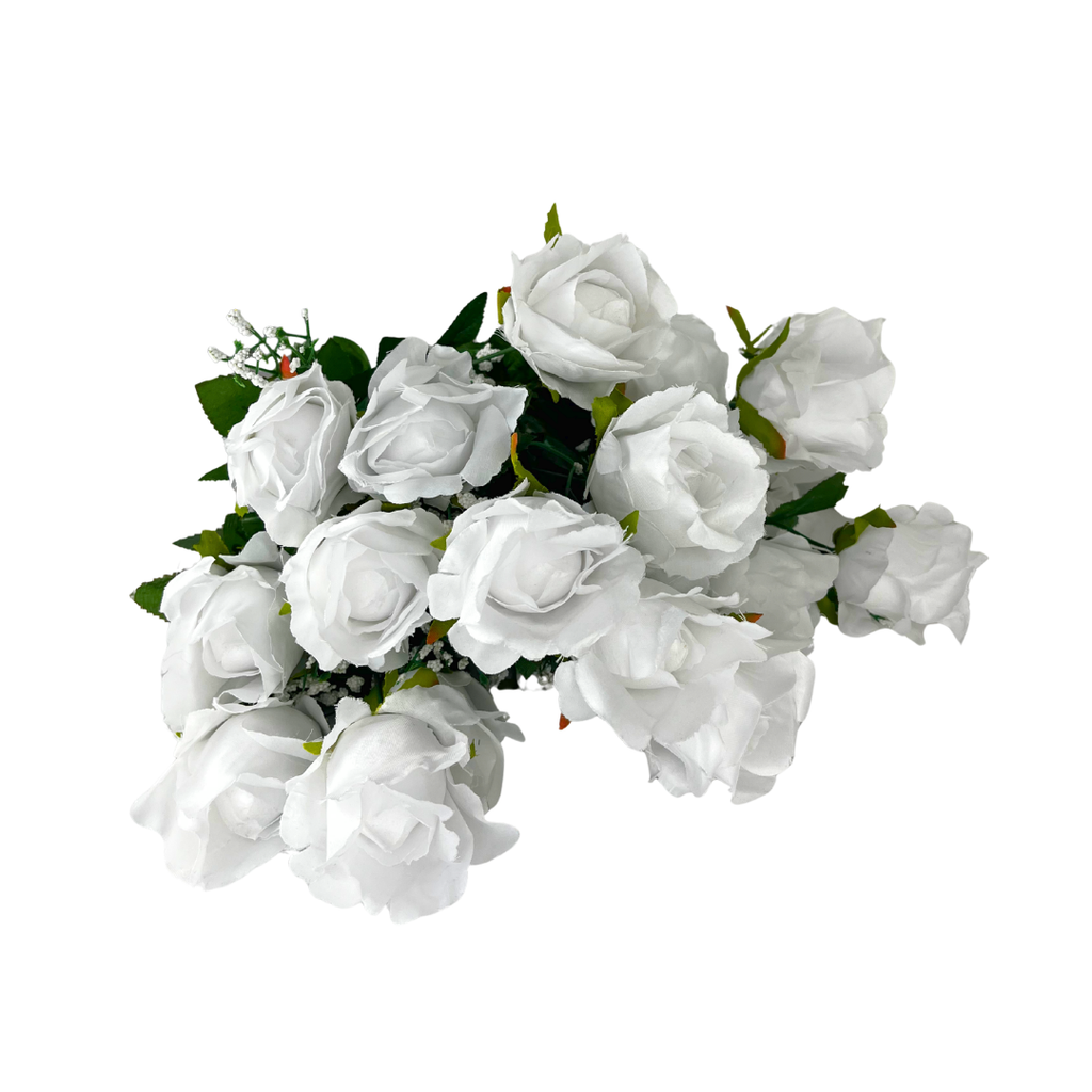 Ramo artificial rosa blanca