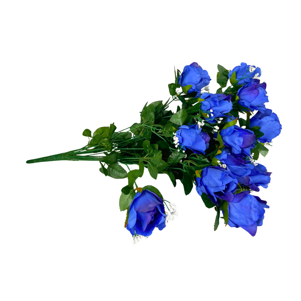 Ramo artificial rosa azul