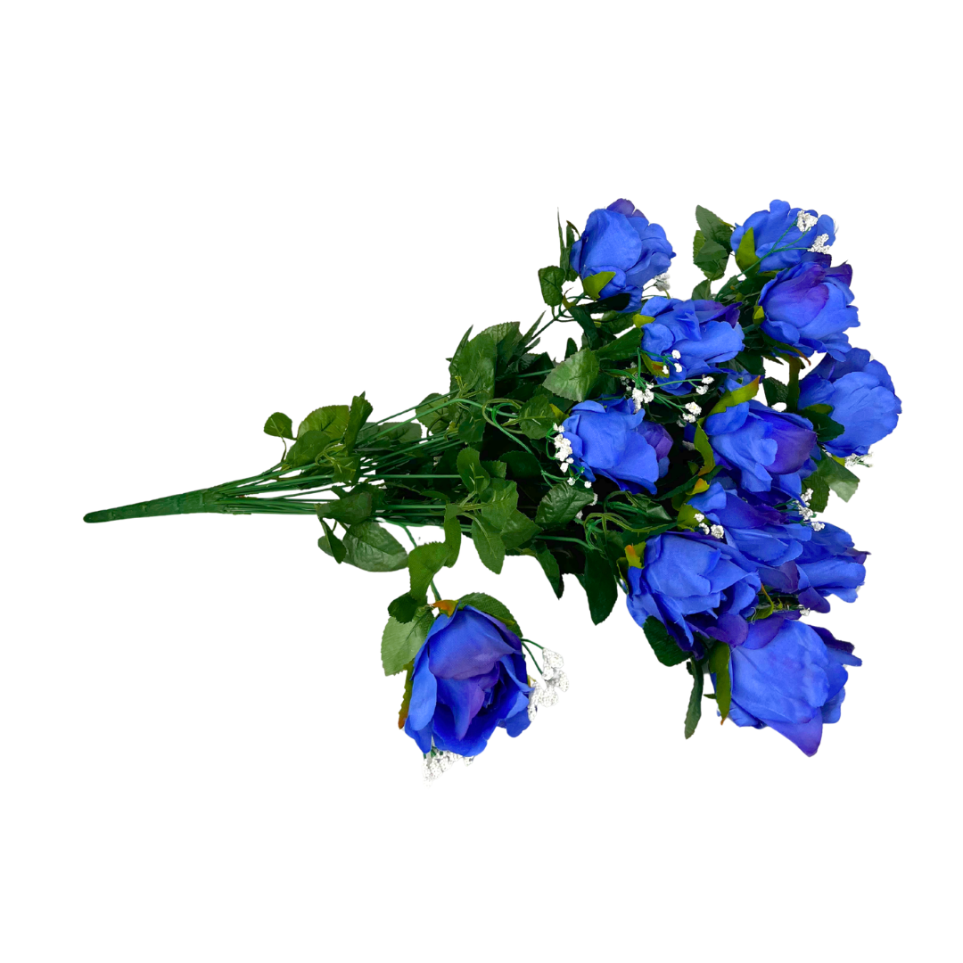 Ramo artificial rosa azul