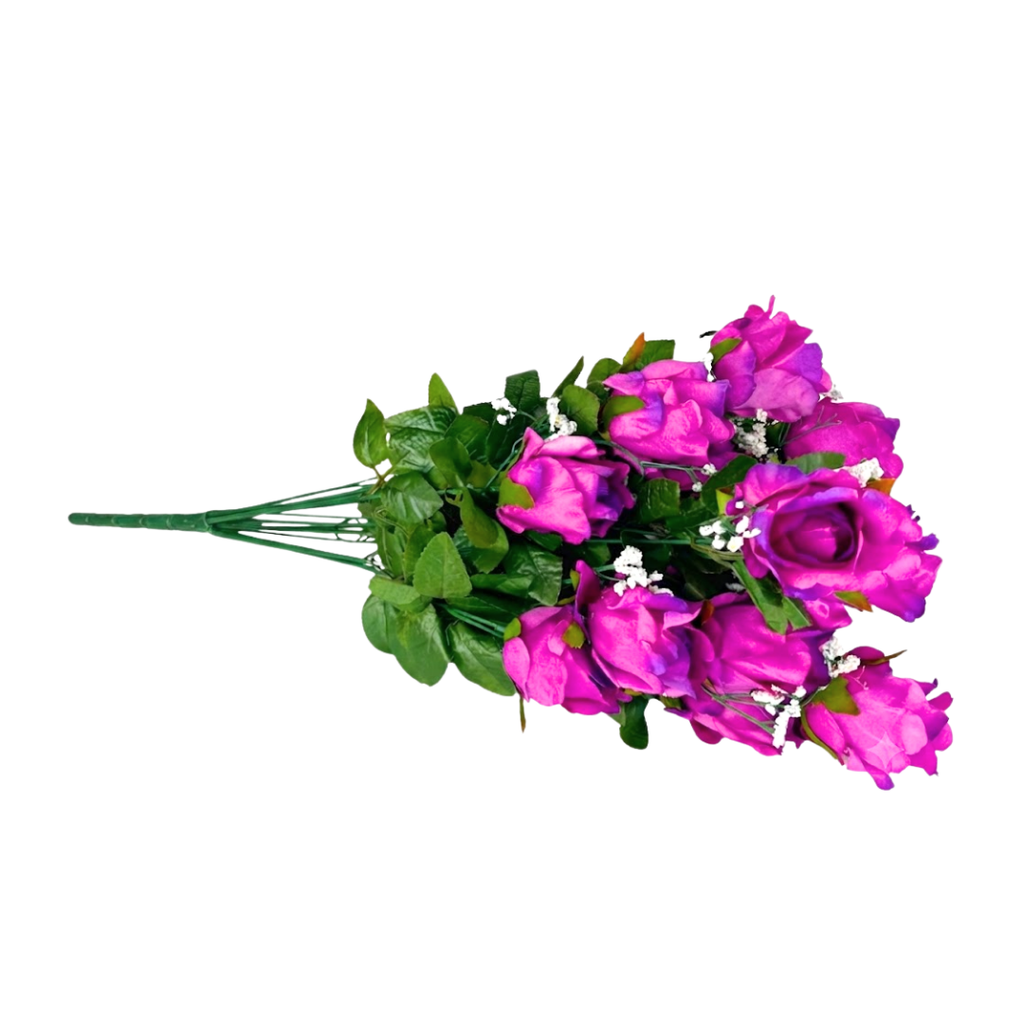 Ramo artificial rosa morado