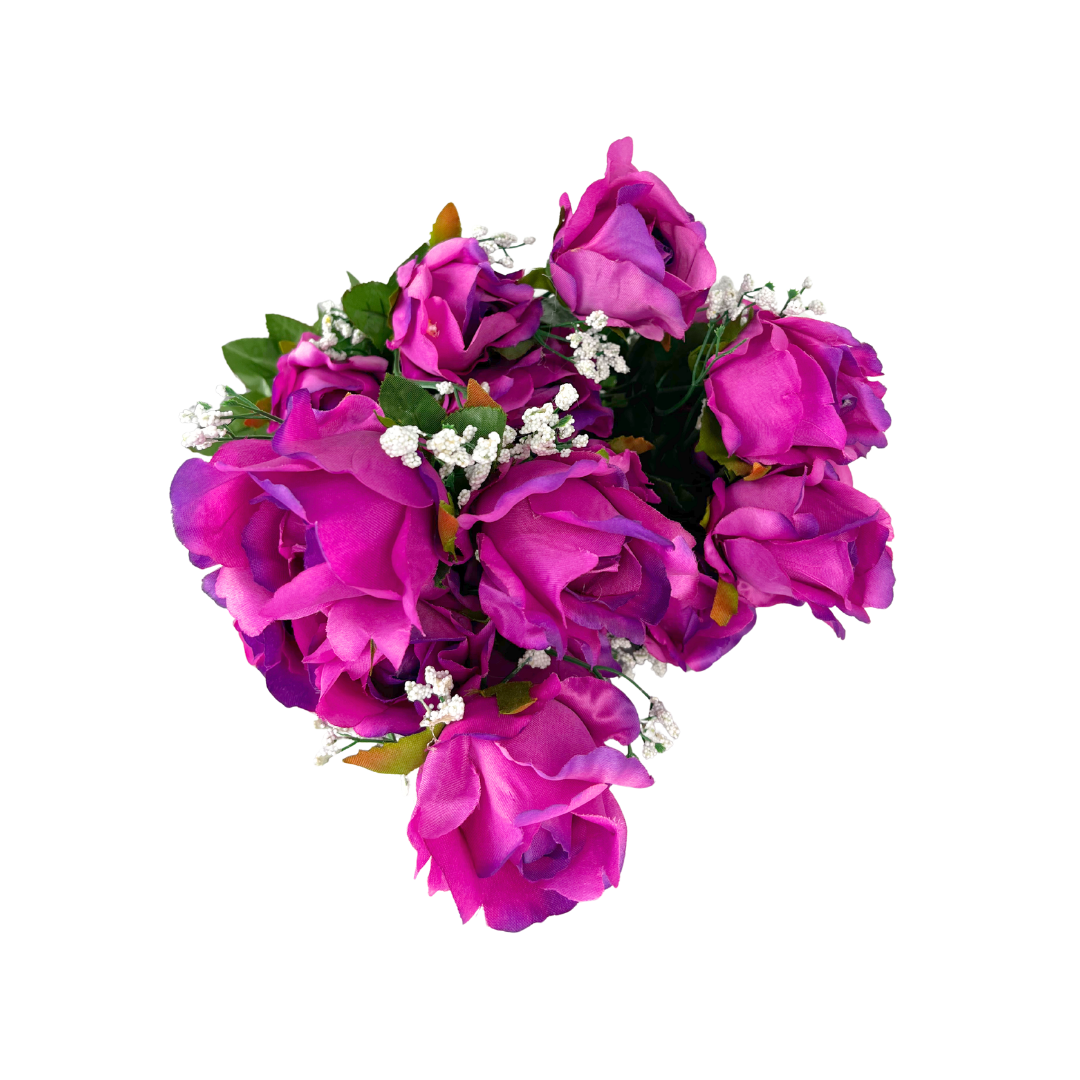 Ramo artificial rosa morado
