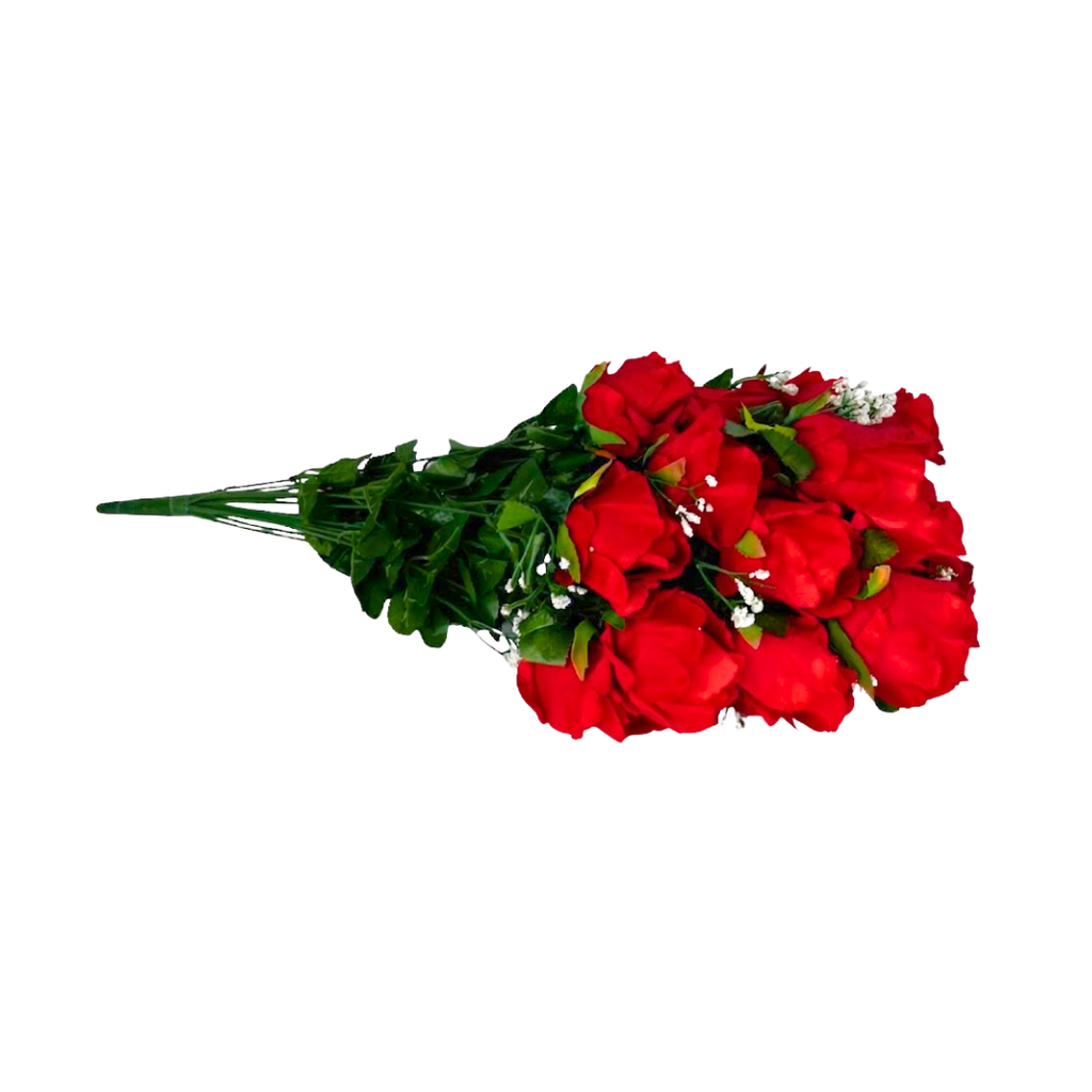 Ramo artificial rosa roja