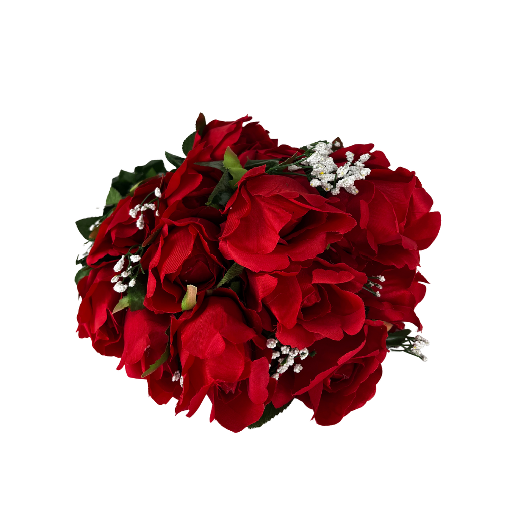 Ramo artificial rosa roja