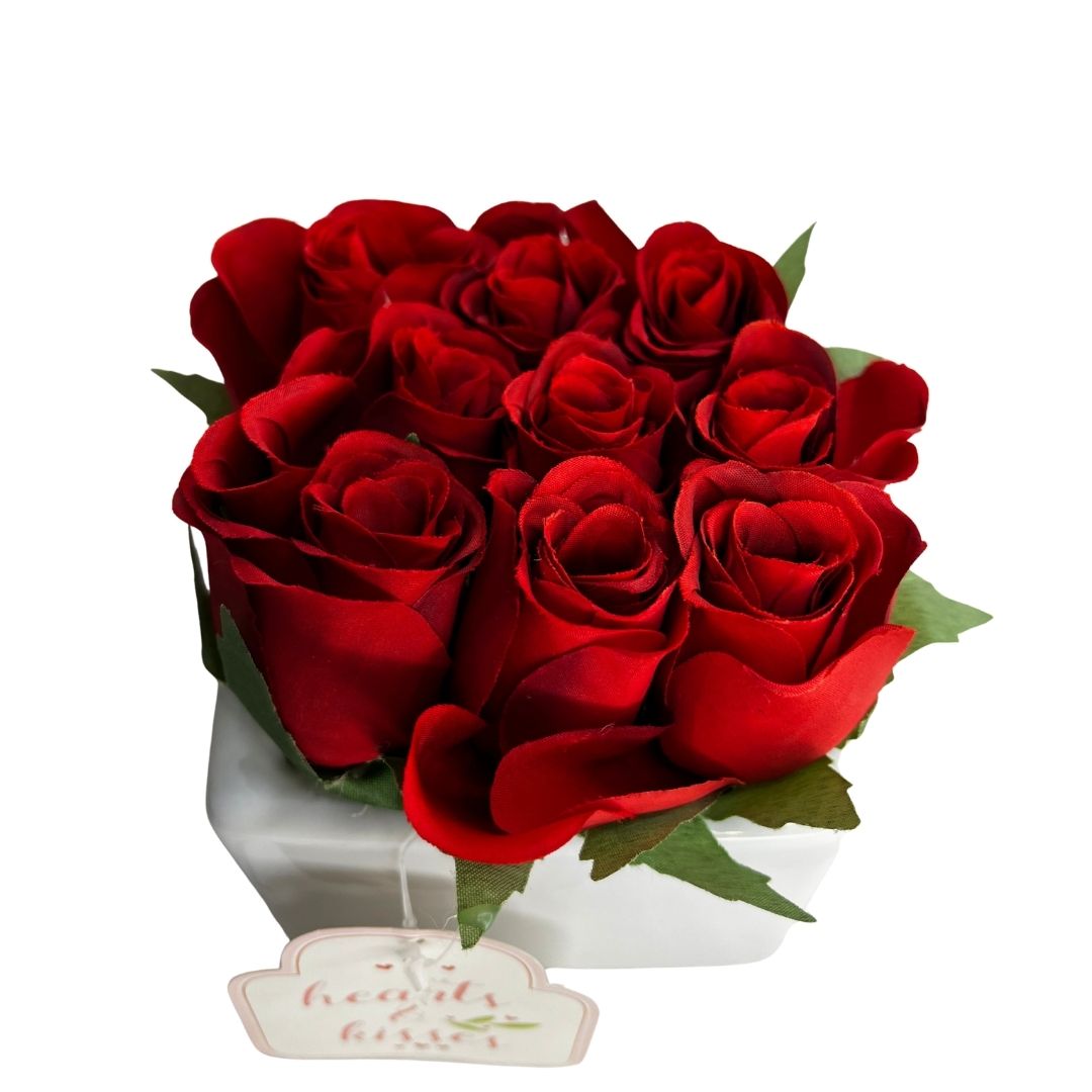 Arreglo de rosas rojas