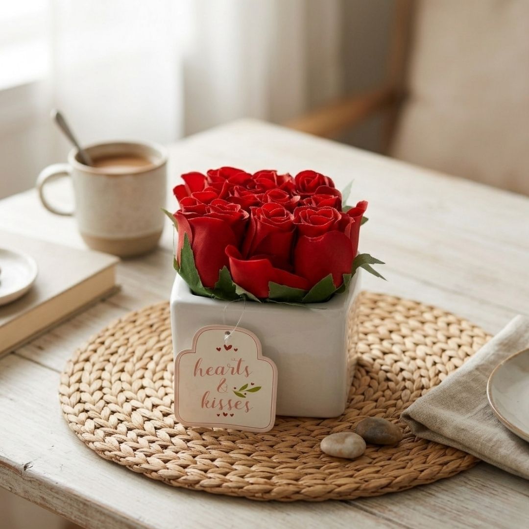 Arreglo de rosas rojas