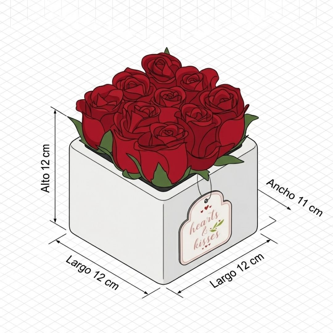 Arreglo de rosas rojas