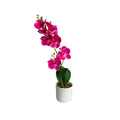 Maceta artificial orquídea decorativa fucsia