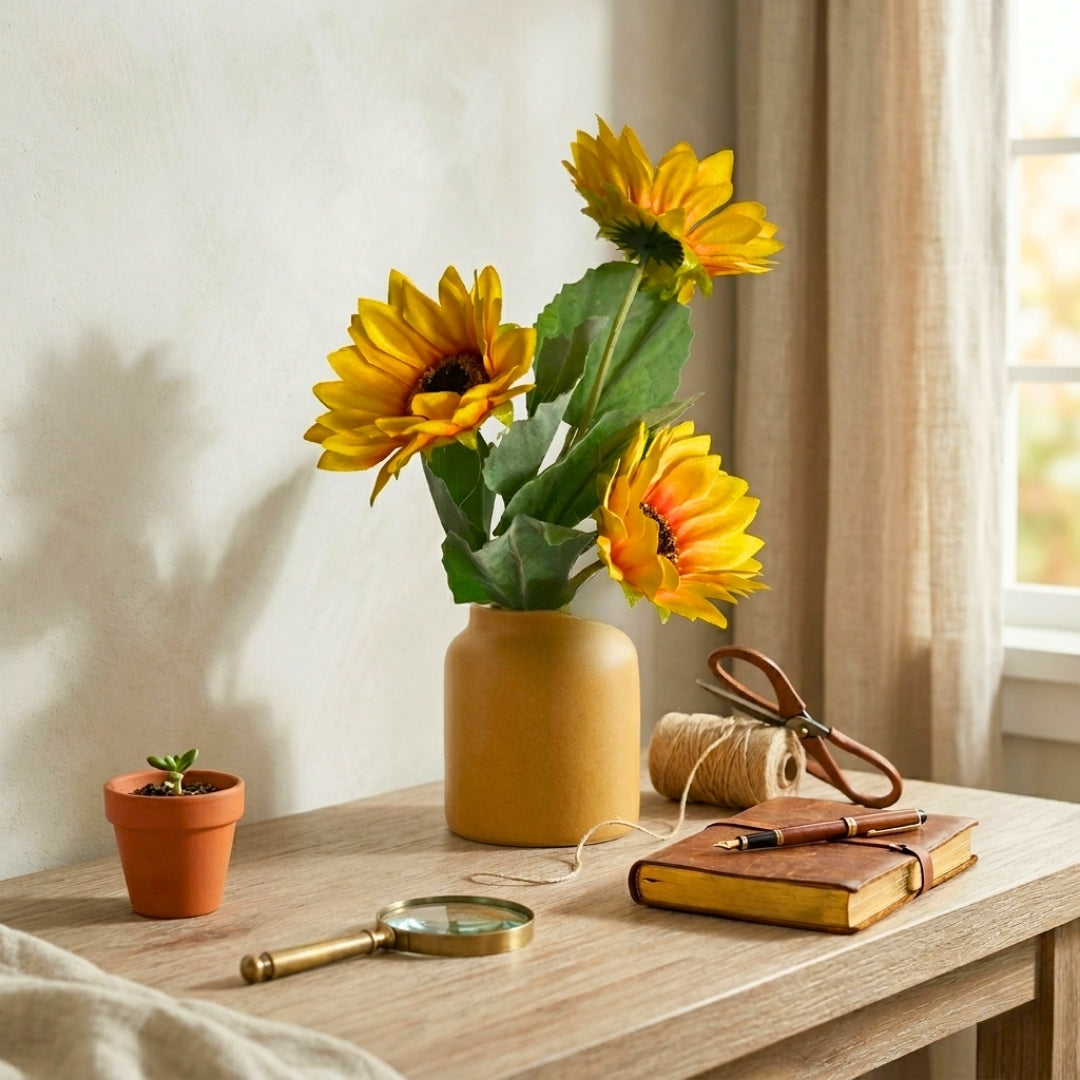 Set de 6 Girasol artificial