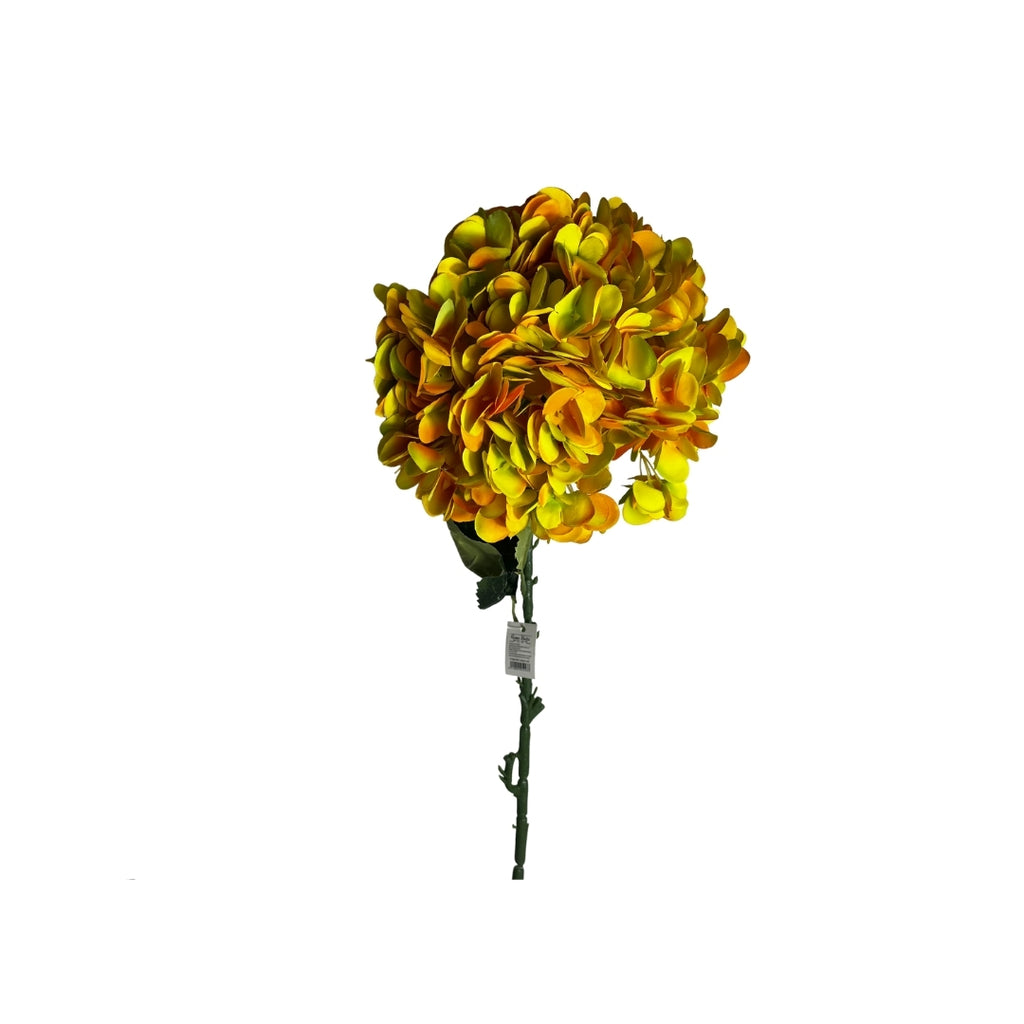 Set de 6 Flor Hortensia amarilla artificial
