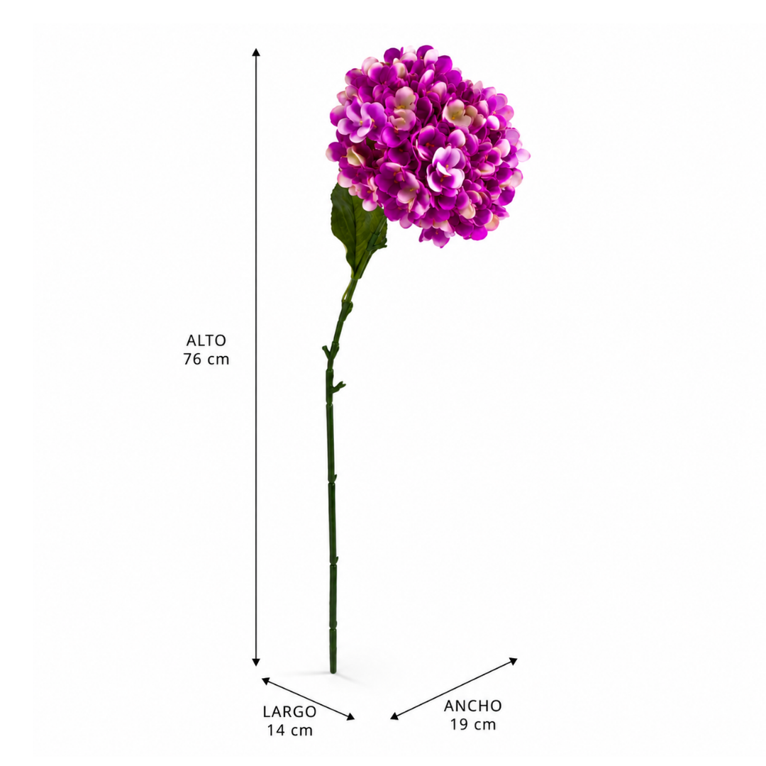 Set de 6 hortensia artificial fucsia