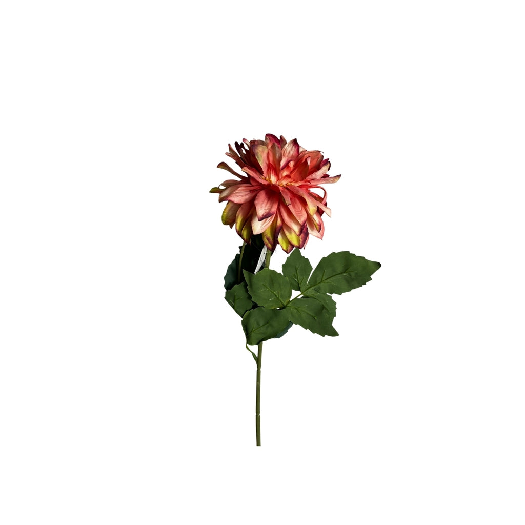 Set de 6 Flor dahlia salmon artificial
