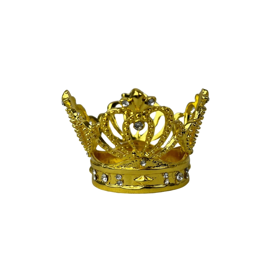 Set de 6 anillo para servilleta corona dorado
