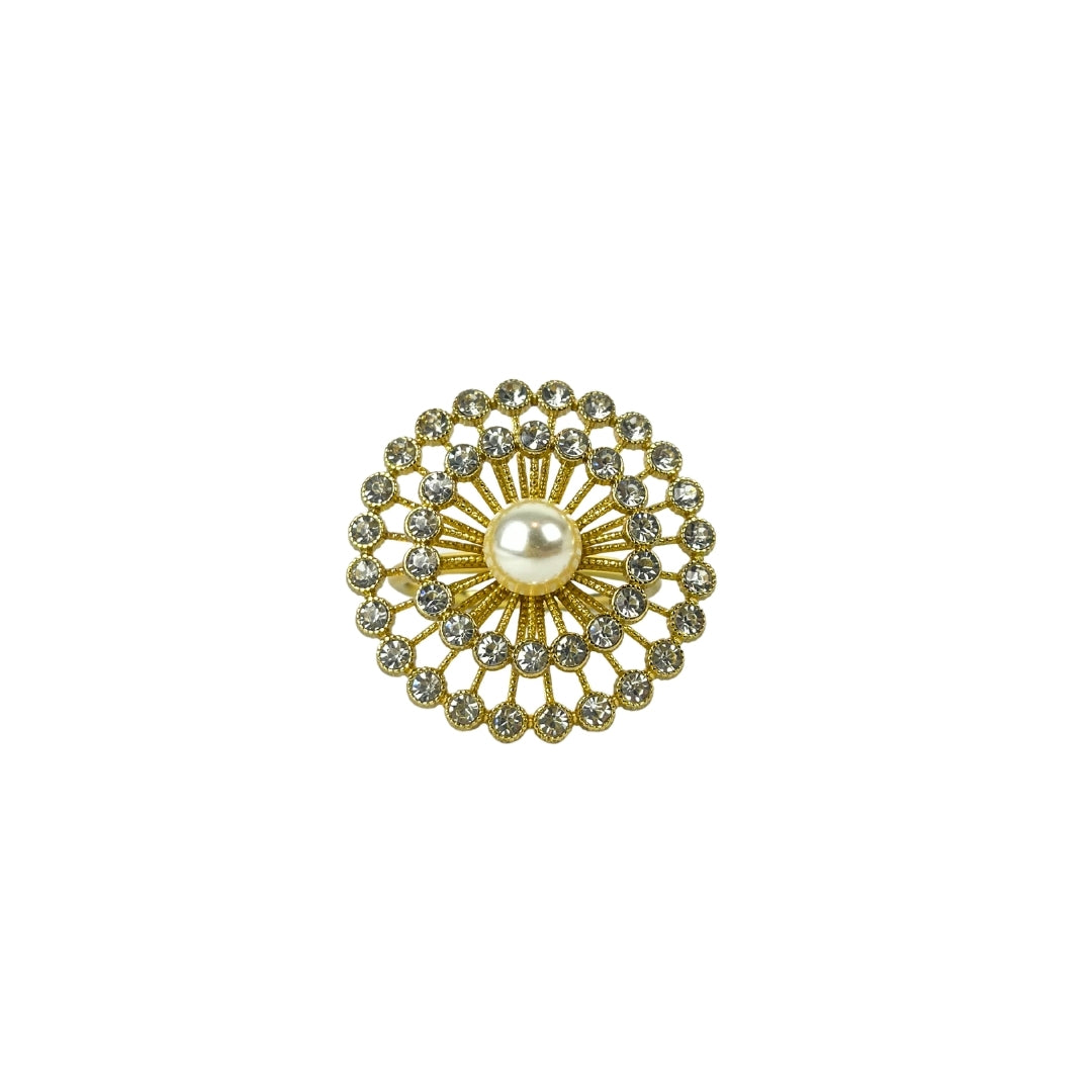 Set de 6 anillo para servilleta dorado