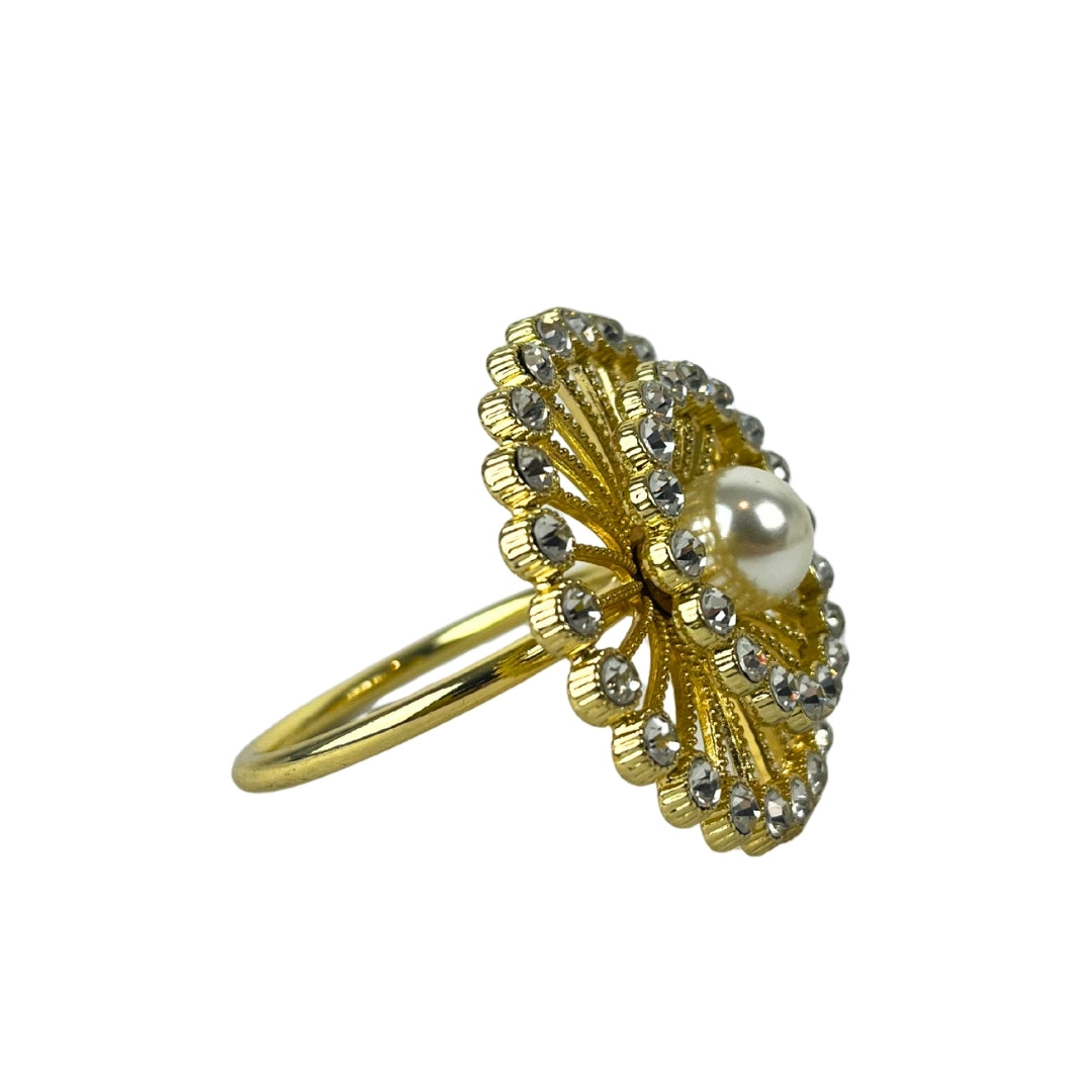 Set de 6 anillo para servilleta dorado