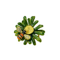 Set de 6 anillo para servilleta flor abeja verde