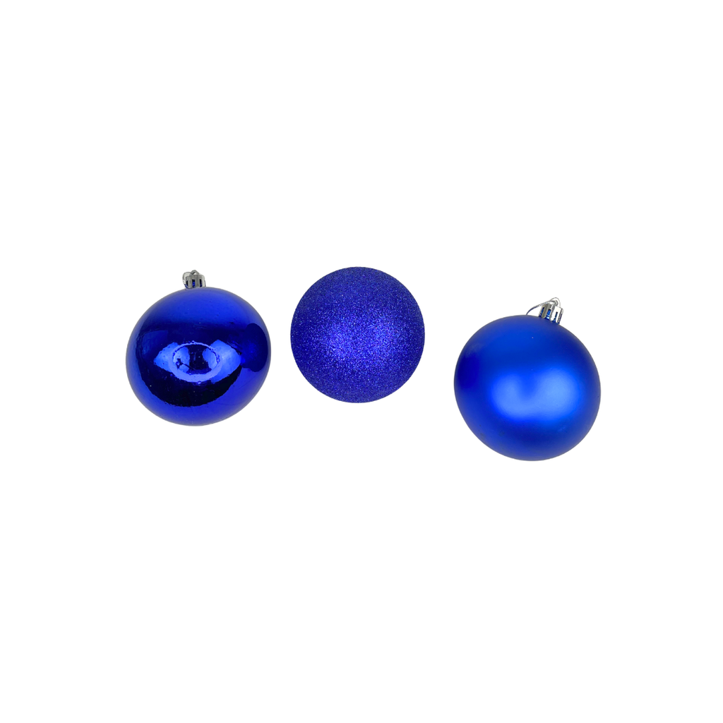 Juego de 24 esferas navideñas azul