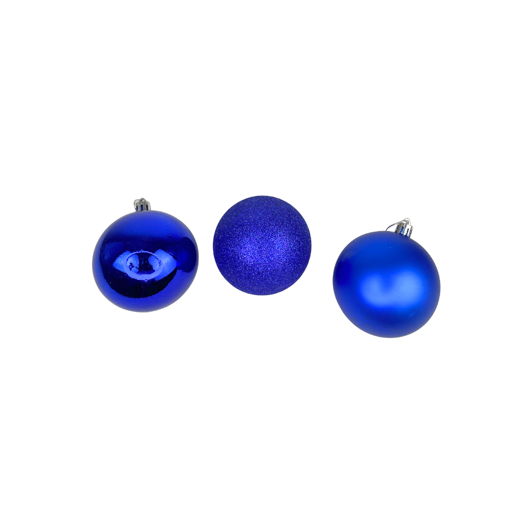 Juego de 24 esferas navideñas azul