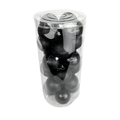 Juego de 24 esferas navideñas negro