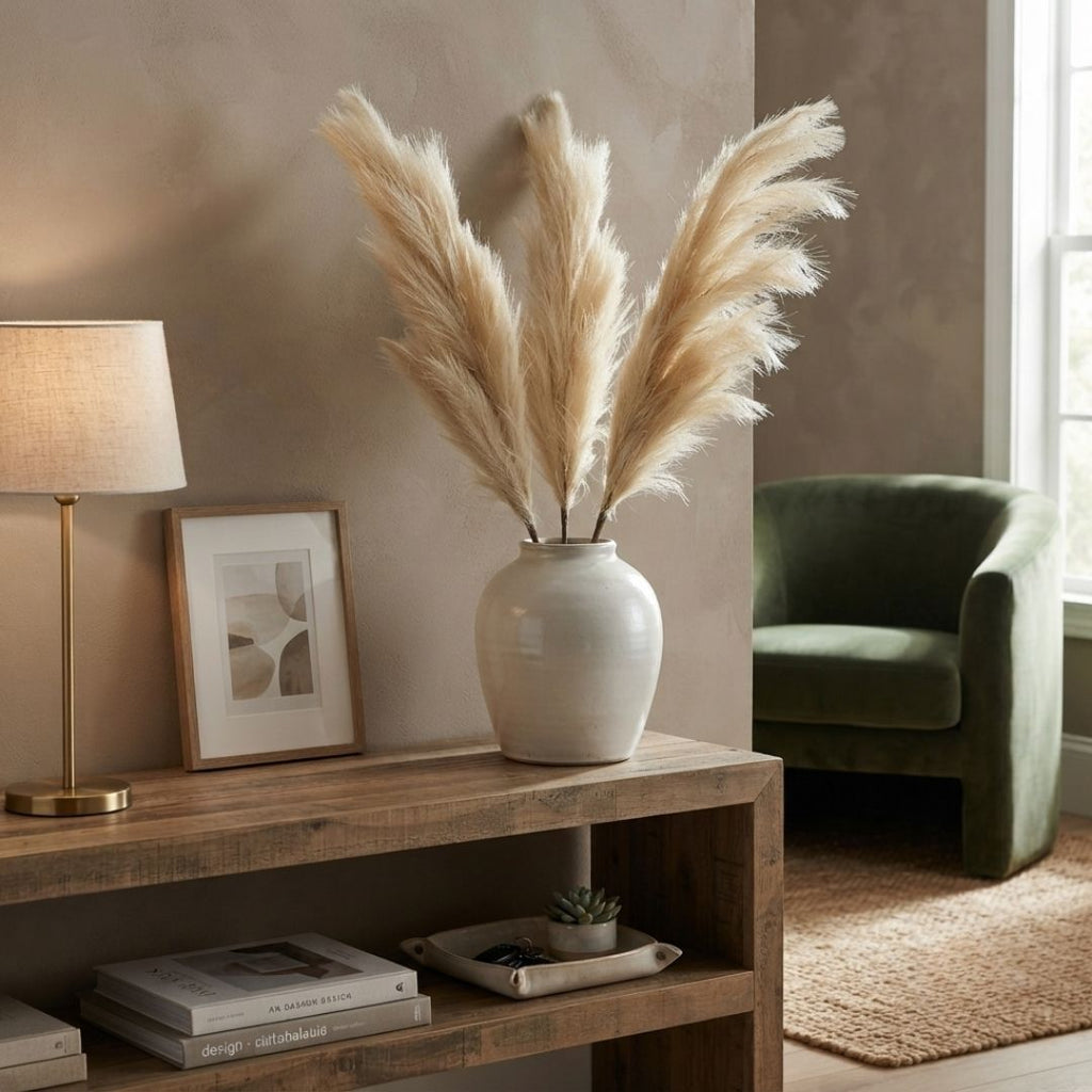 Set de 6 flor pampas natural artificial