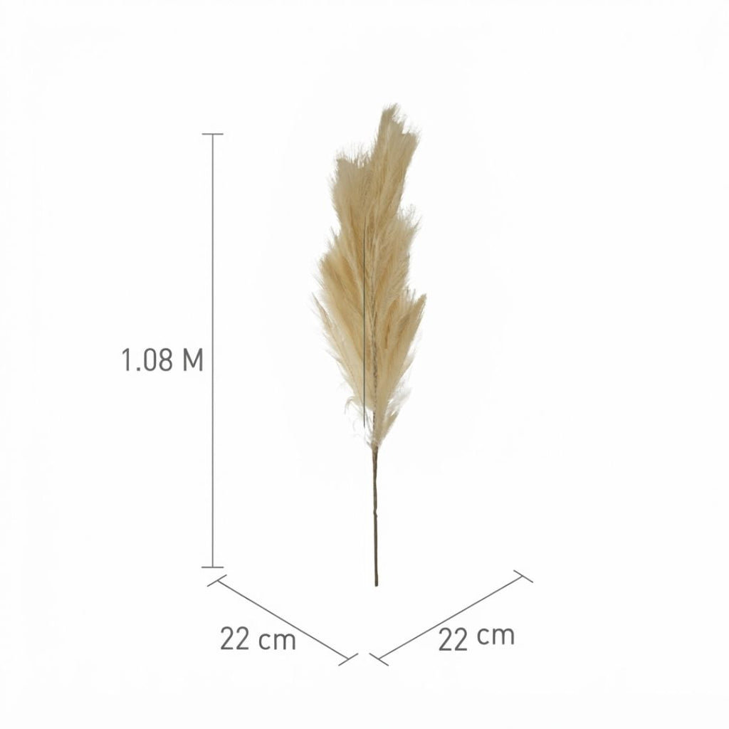 Set de 6 flor pampas natural artificial