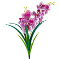 Set de 6 orquídea morada artificial