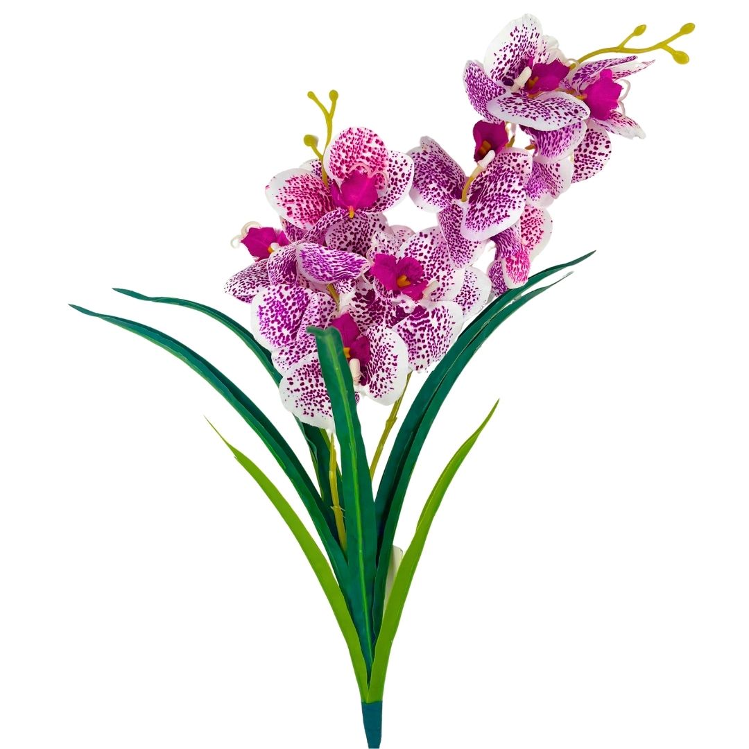 Set de 6 orquídea morada artificial