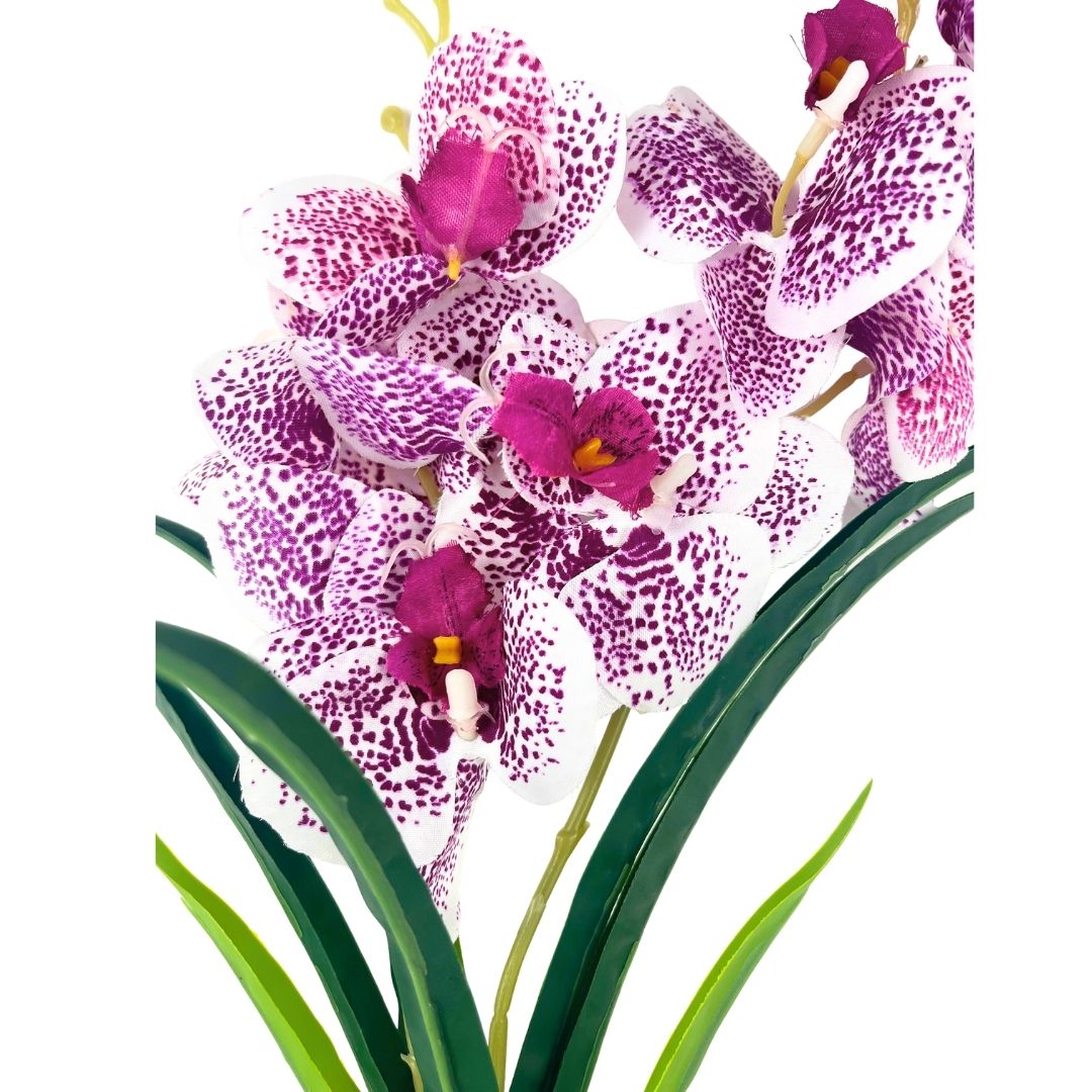 Set de 6 orquídea morada artificial