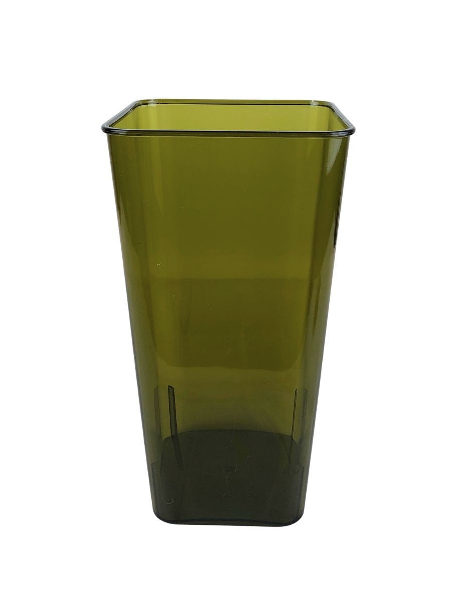 Maceta transparente verde oscuro
