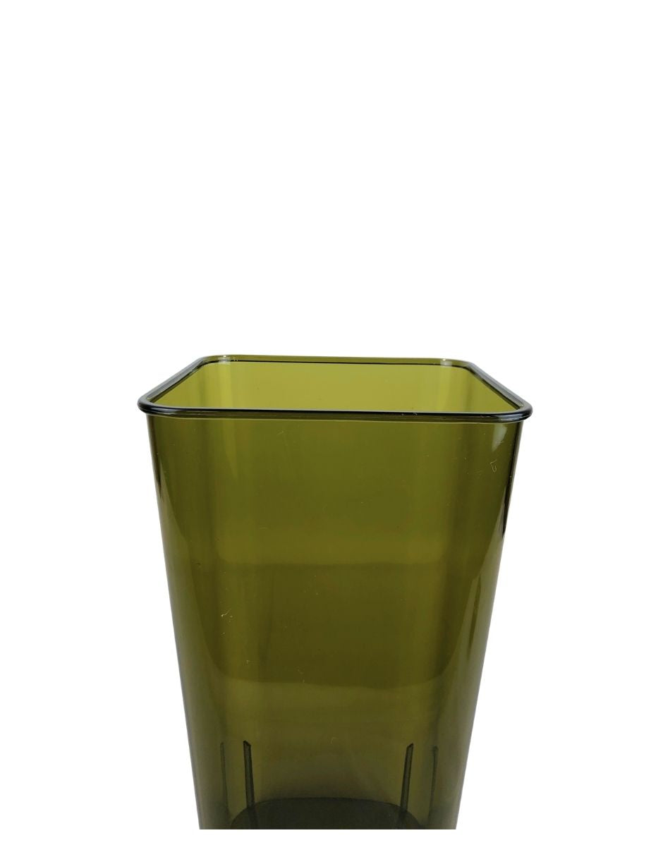 Maceta transparente verde oscuro