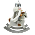 Cascanuez caballo mecedor plateado 31cm