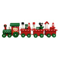 Figura decorativa tren navideño rojo