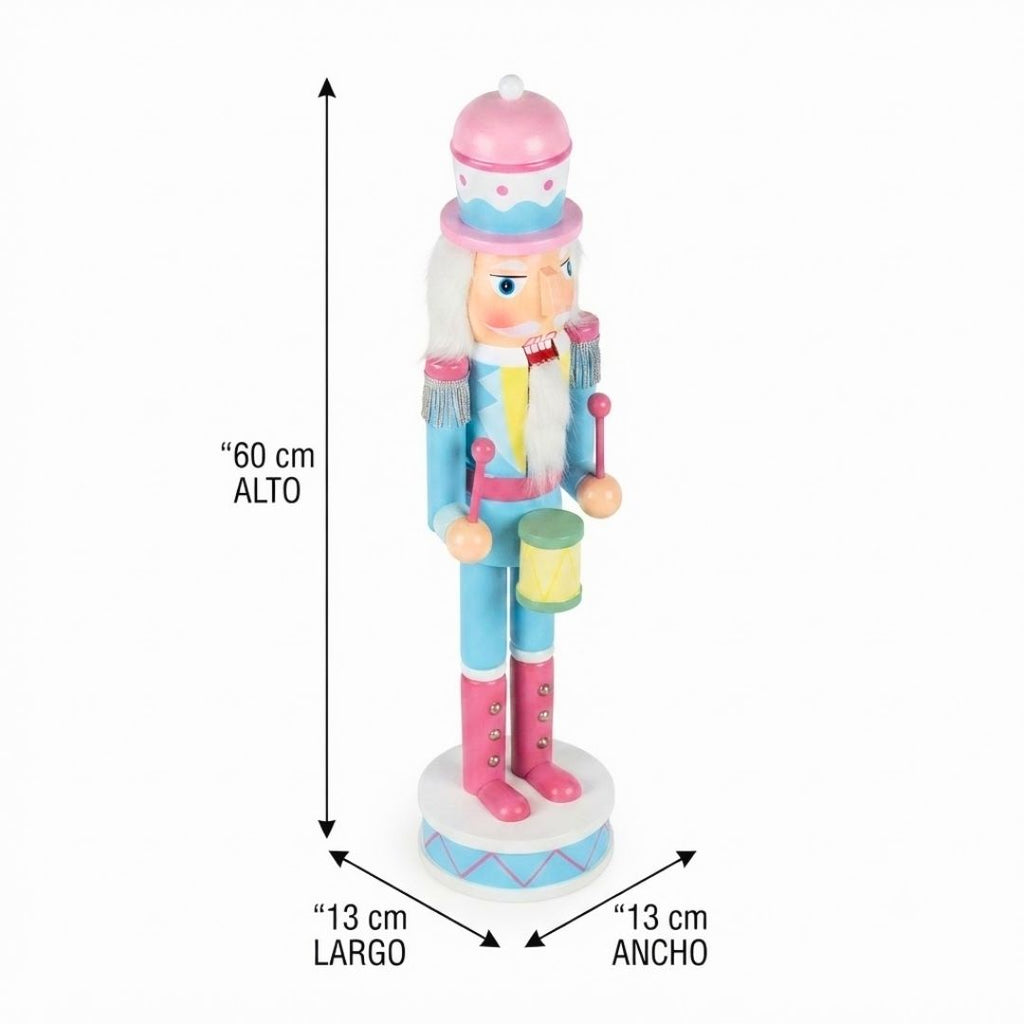 Cascanuez tambor pastel 60cm