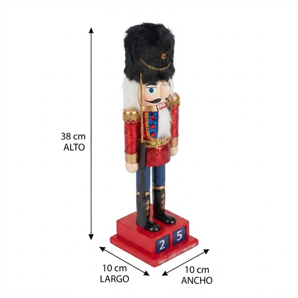 Cascanuez calendario soldado 38 cm
